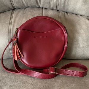 Portland Leather Goods Large Cranberry Circle Bag